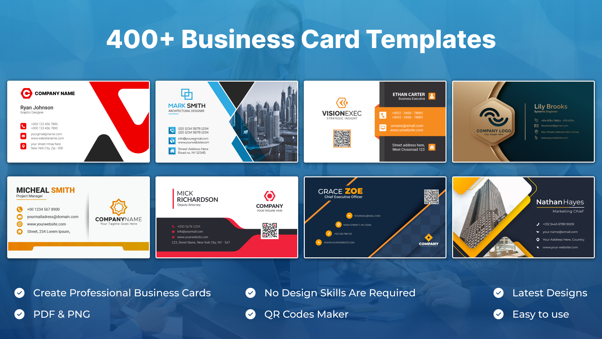اسکرین شات 1 برنامه Business Card Maker & Creator