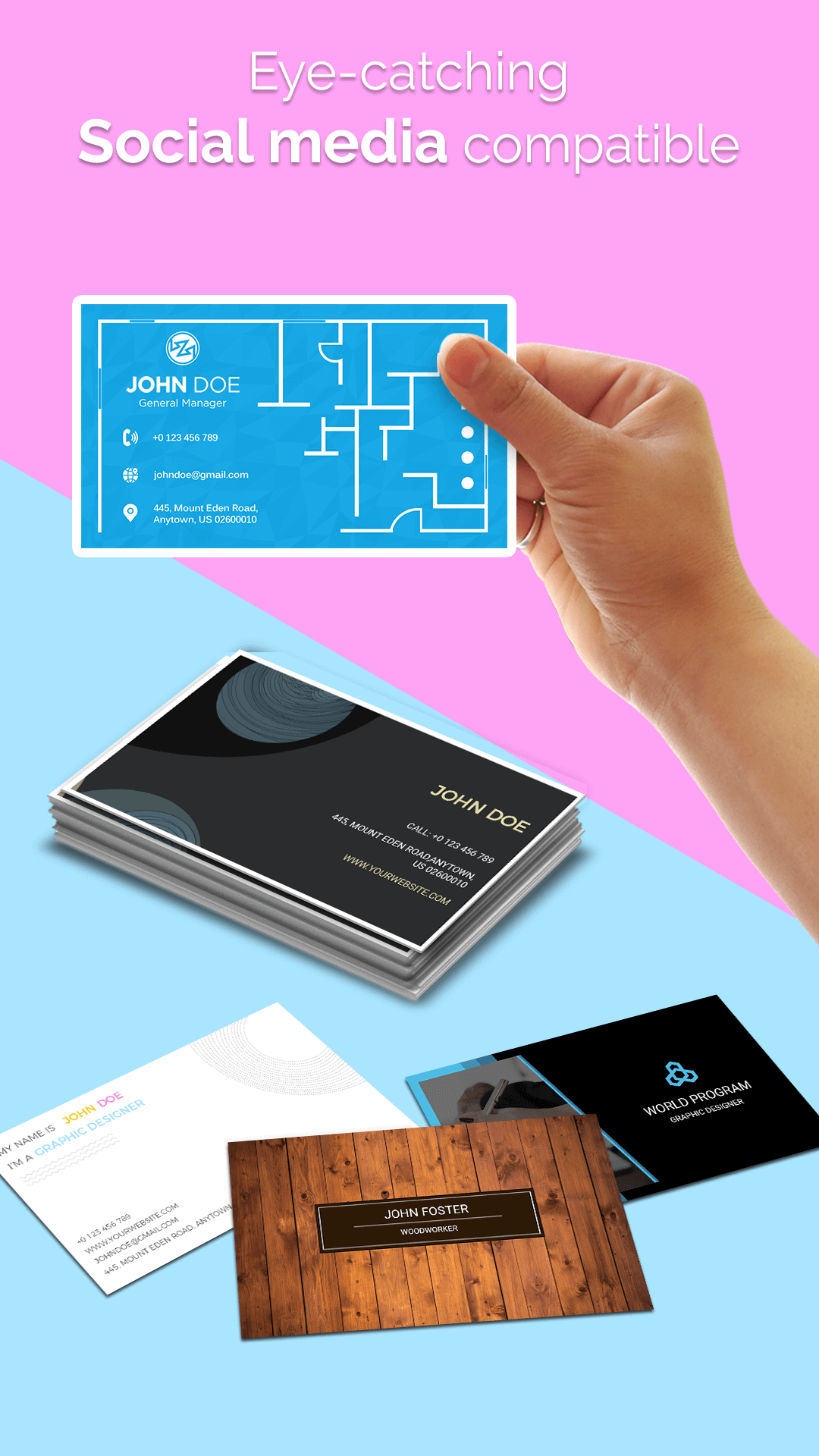 اسکرین شات 4 برنامه Business Card Maker, Templates