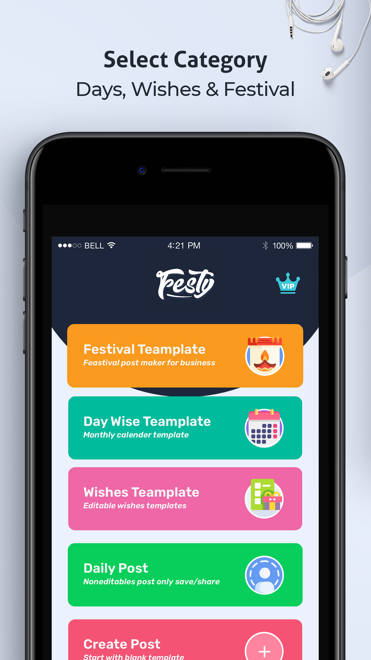 اسکرین شات 3 برنامه Festy : Post Maker