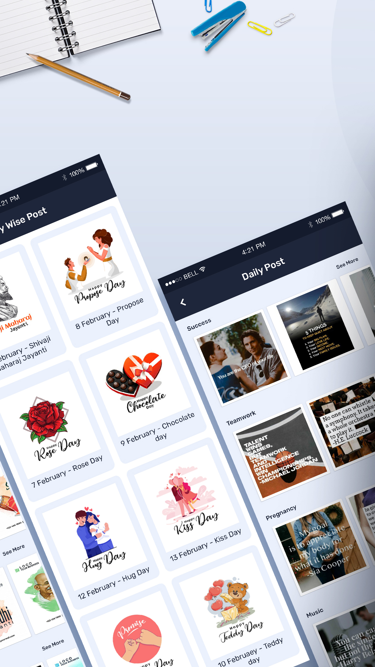 اسکرین شات 2 برنامه Festy : Post Maker