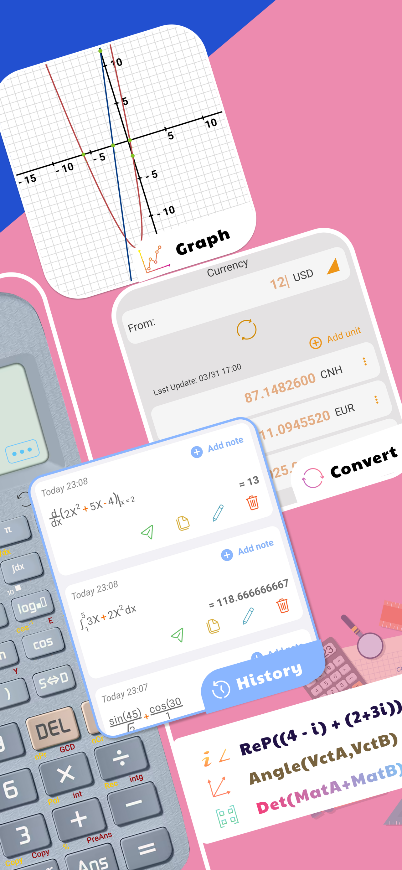 اسکرین شات 2 برنامه HiEdu Scientific Calculator