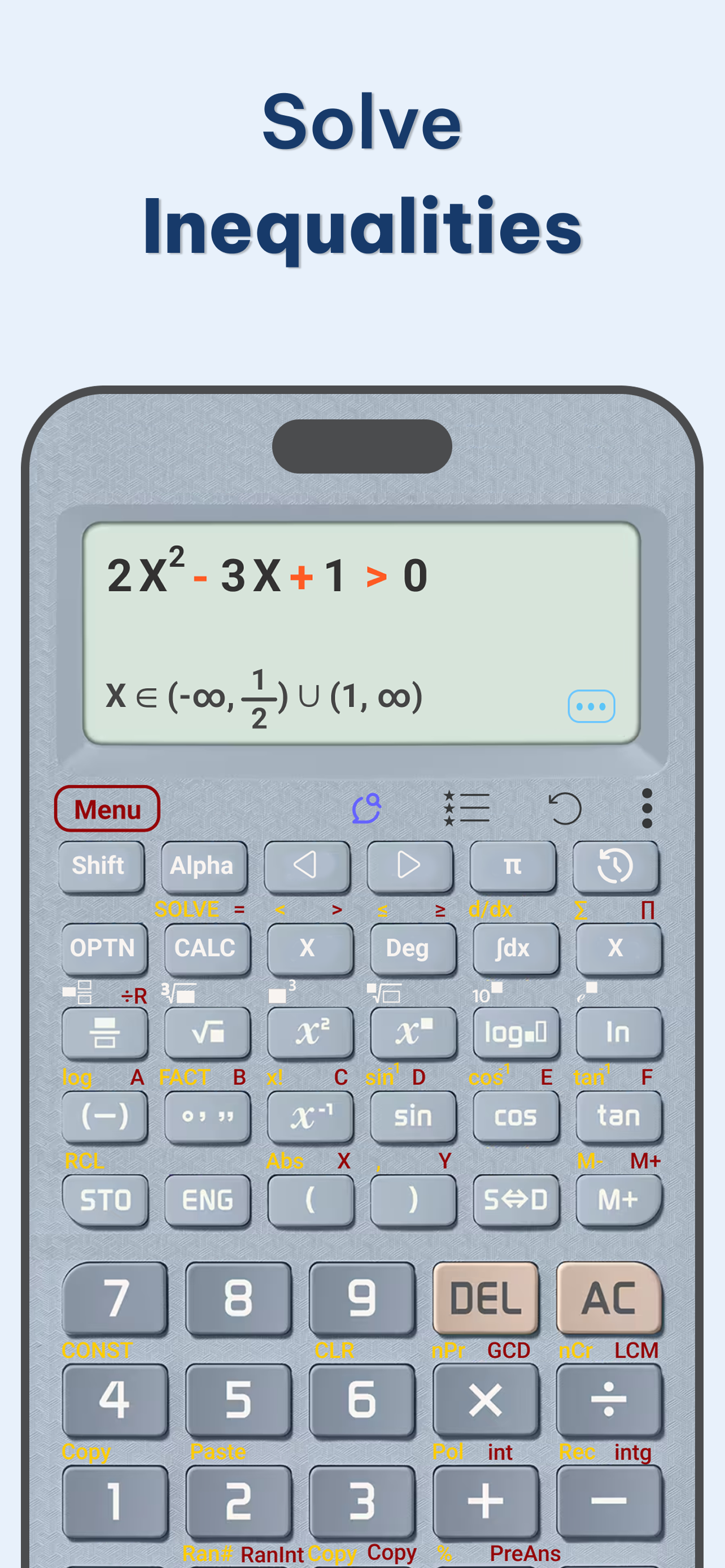 اسکرین شات 2 برنامه HiEdu Scientific Calculator