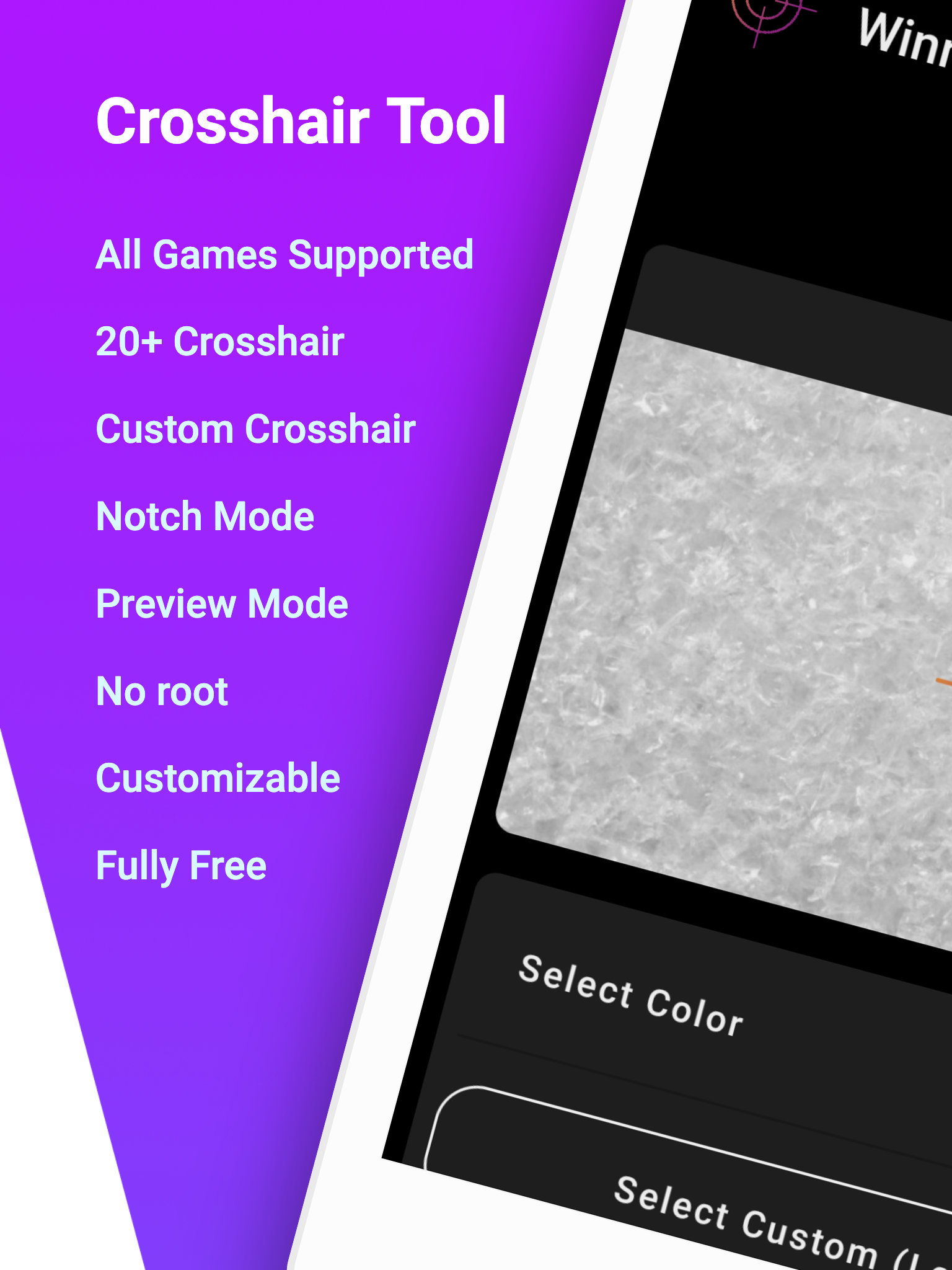 اسکرین شات 1 برنامه Custom Crosshair - Custom Aim