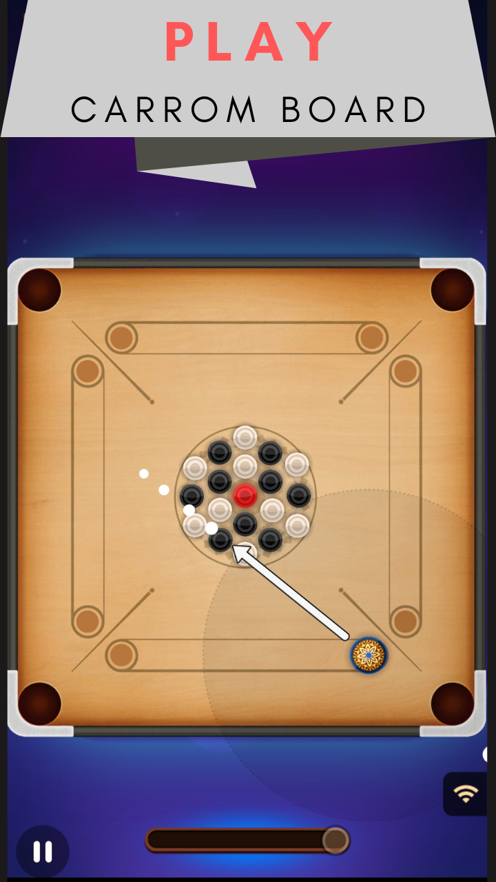 اسکرین شات 1 بازی Carrom Board Offline