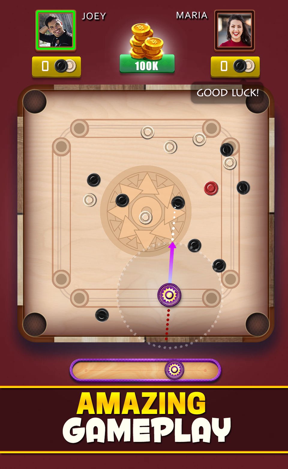 اسکرین شات 3 بازی Carrom Club: Real Carrom Board