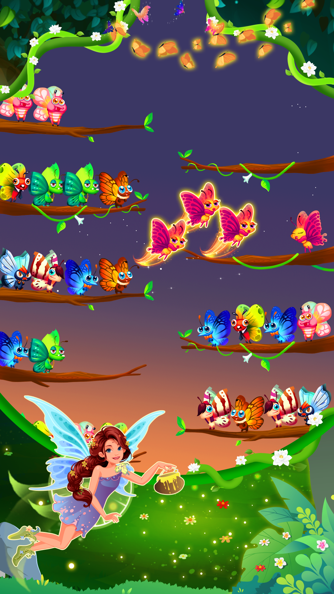 اسکرین شات 3 بازی Butterfly Sort - Sort Puzzle