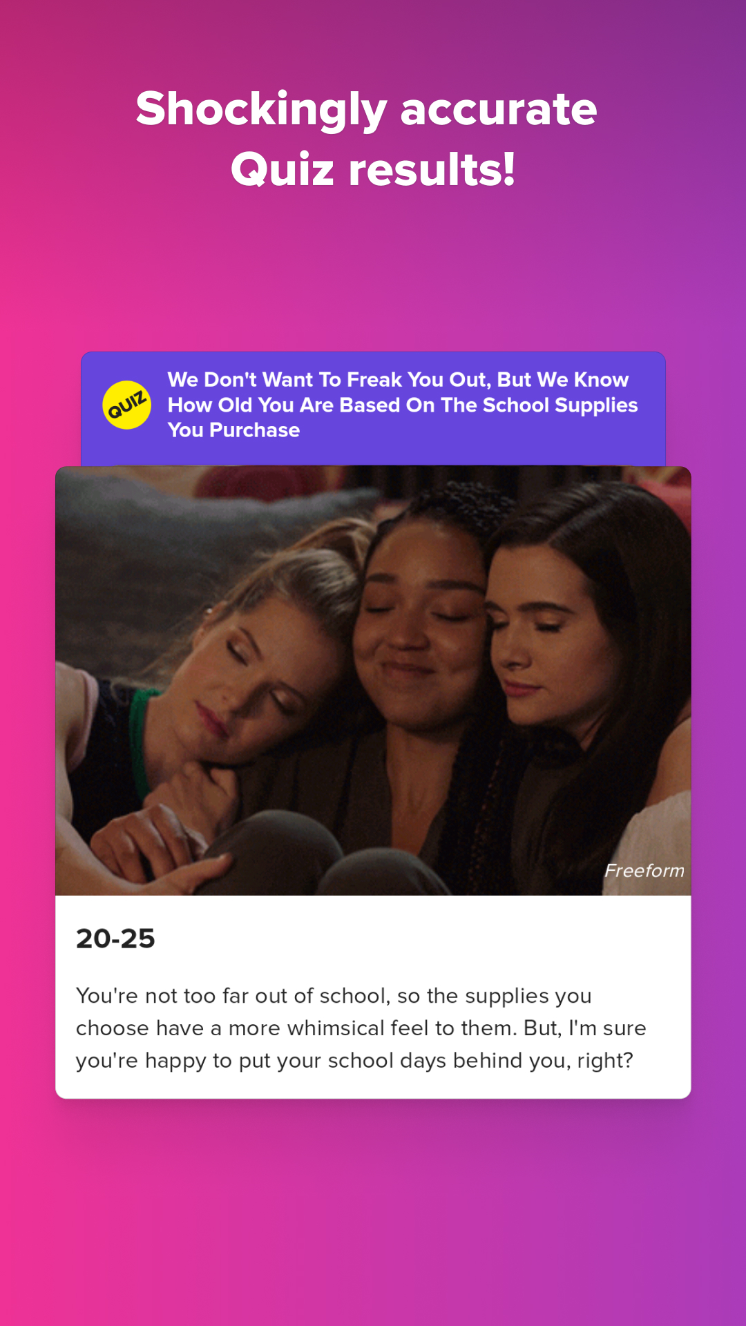 اسکرین شات 3 برنامه BuzzFeed - Quizzes & News
