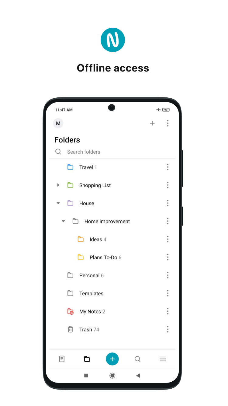 اسکرین شات 5 برنامه Nimbus Note - Useful notepad