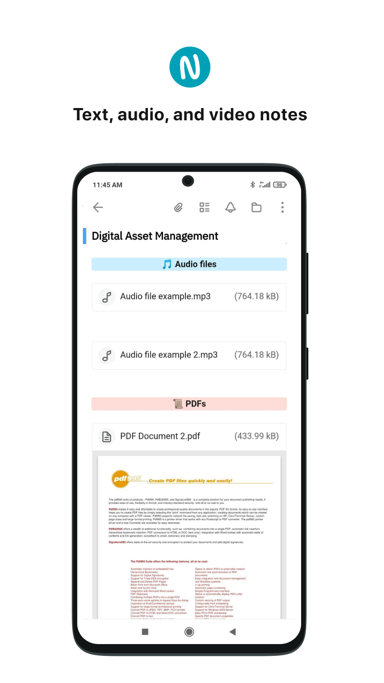 اسکرین شات 3 برنامه Nimbus Note - Useful notepad