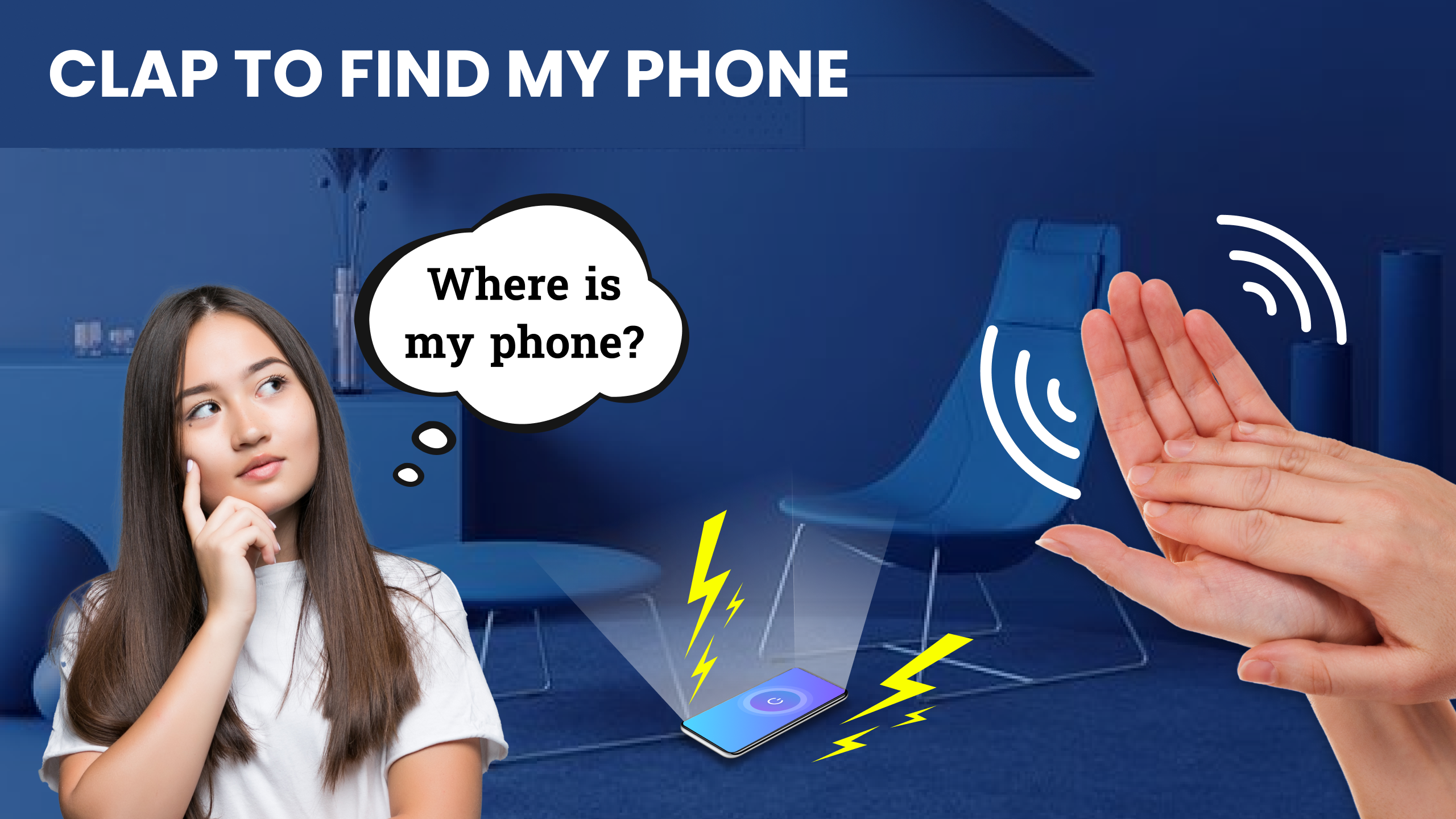 اسکرین شات 1 برنامه Find My Phone by Clap & Flash