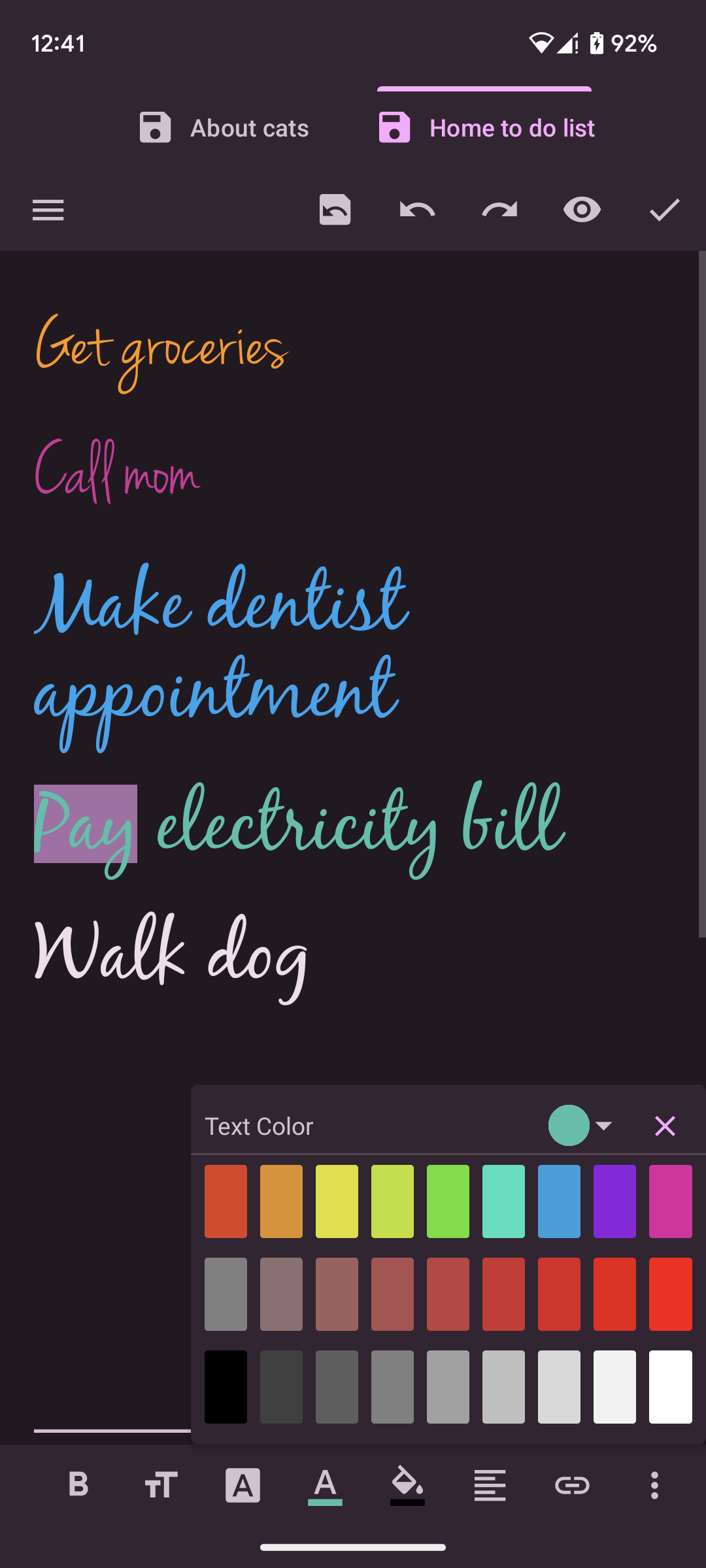 اسکرین شات برنامه Text Editor 4