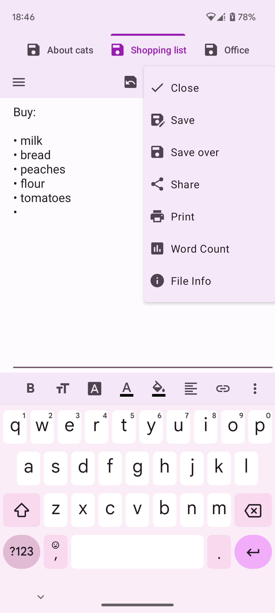 اسکرین شات برنامه Text Editor 7