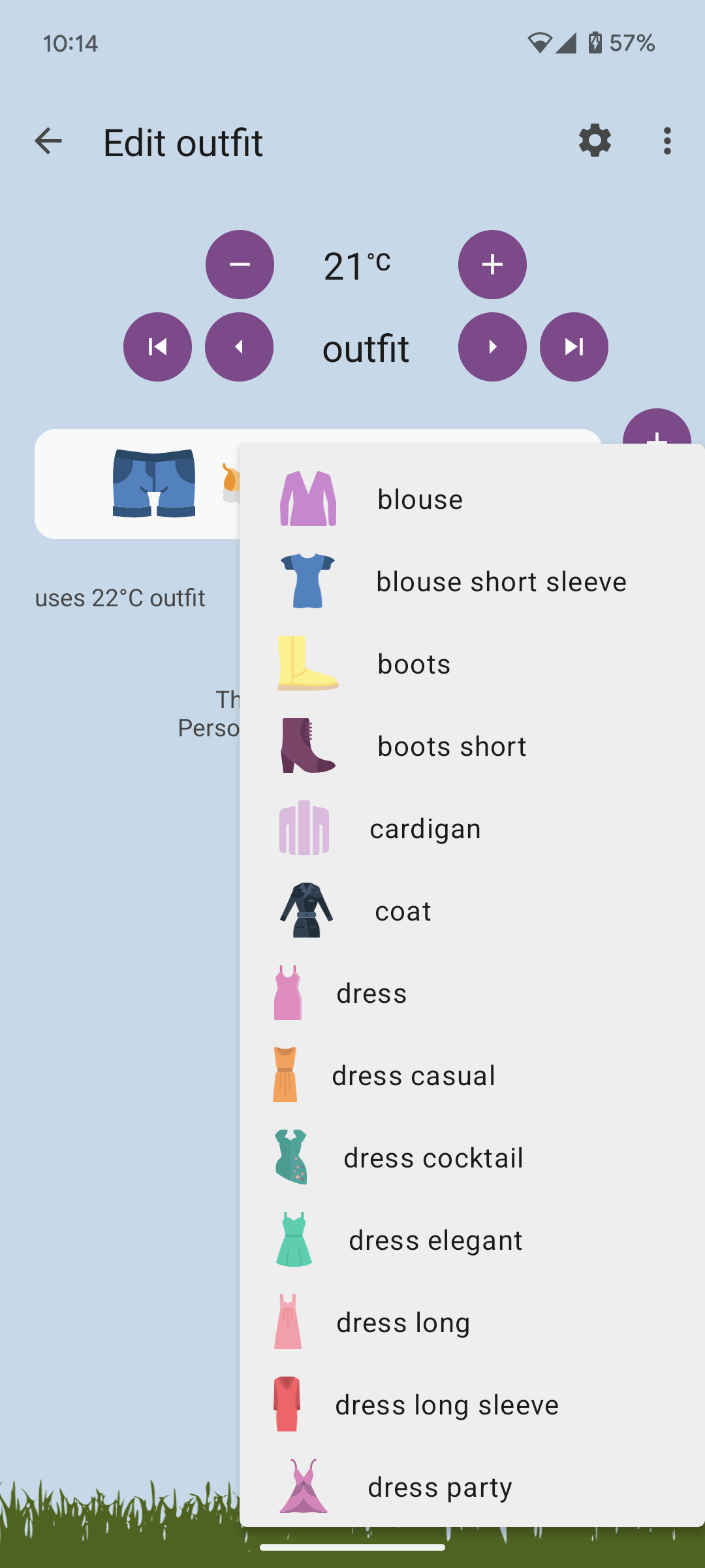 اسکرین شات برنامه Weather Outfit: What to Wear 8