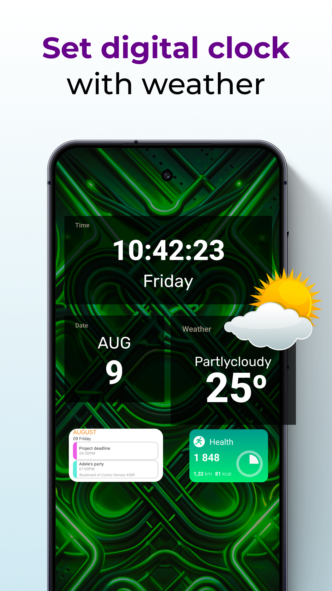 اسکرین شات 5 برنامه Android Clock Widgets