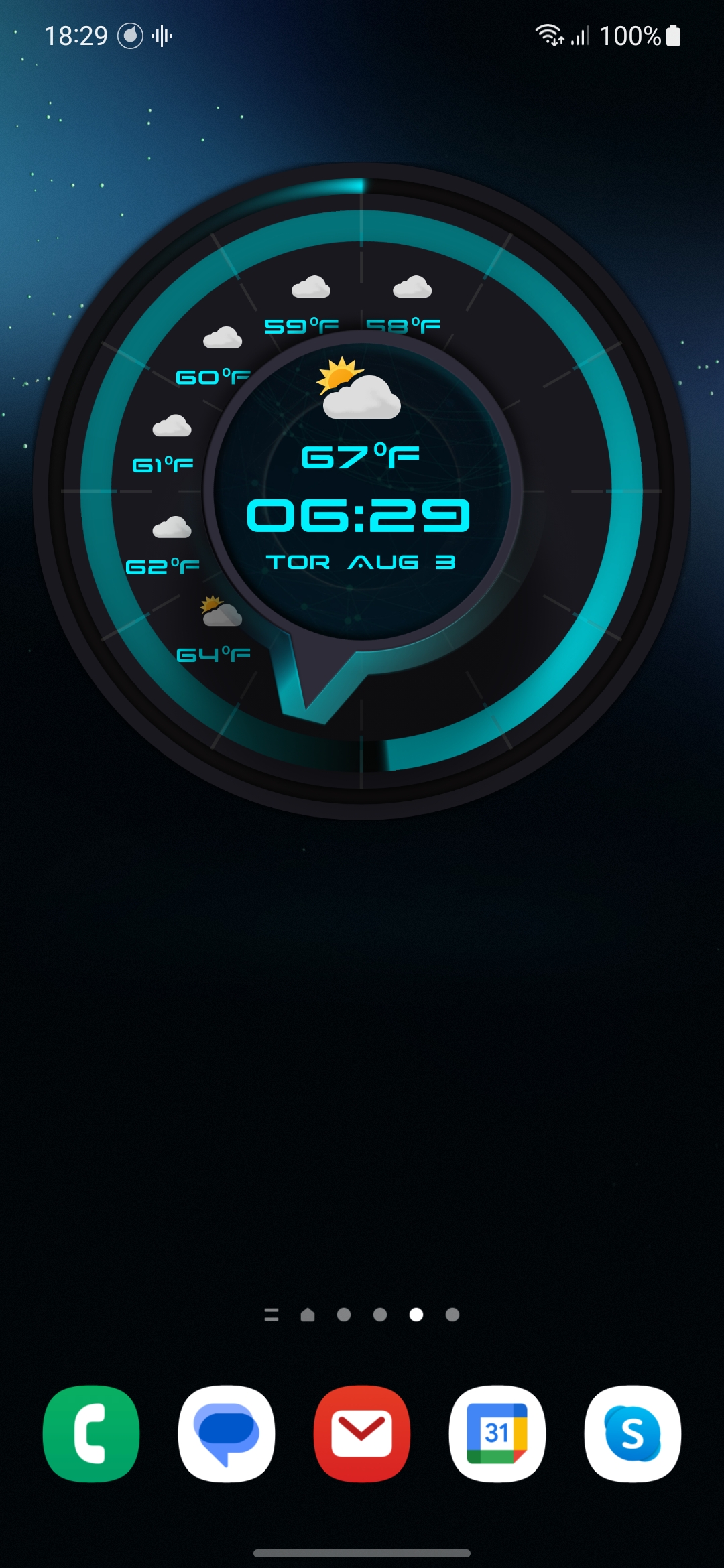 اسکرین شات 1 برنامه Android Clock Widgets