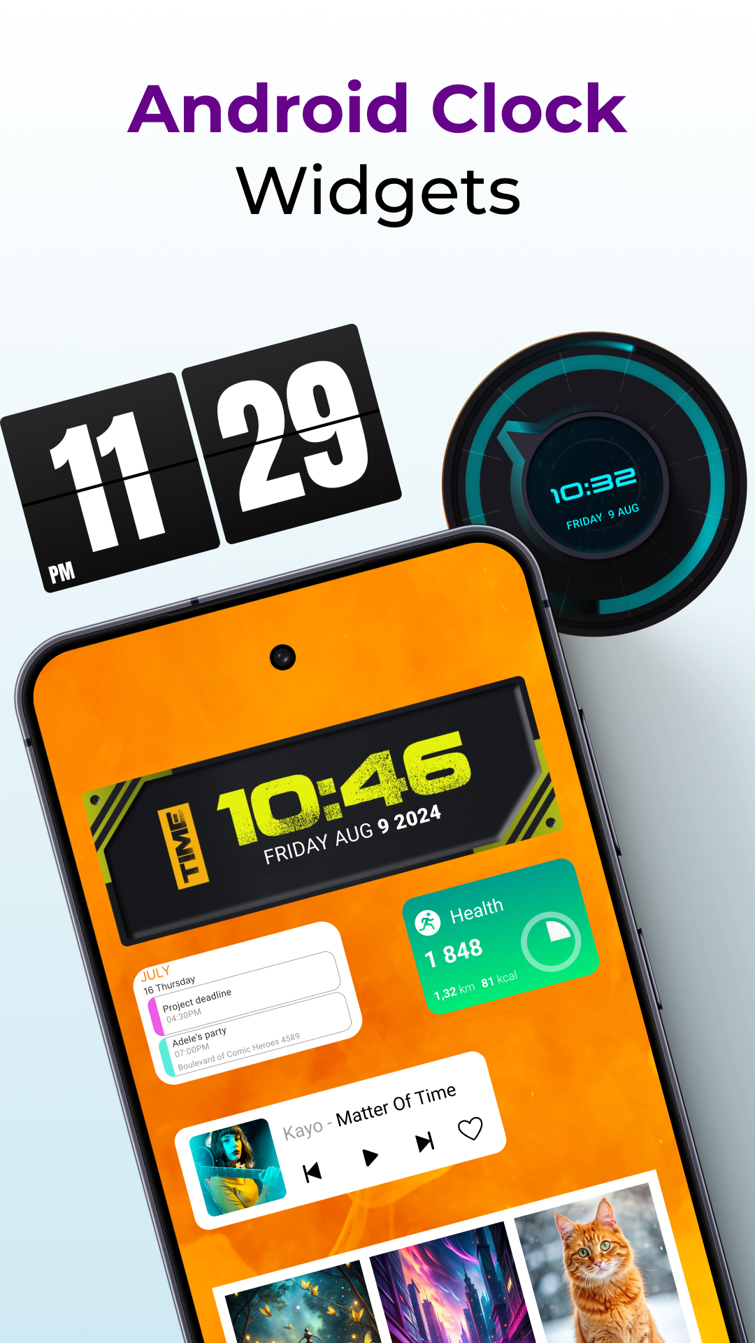 اسکرین شات 2 برنامه Android Clock Widgets