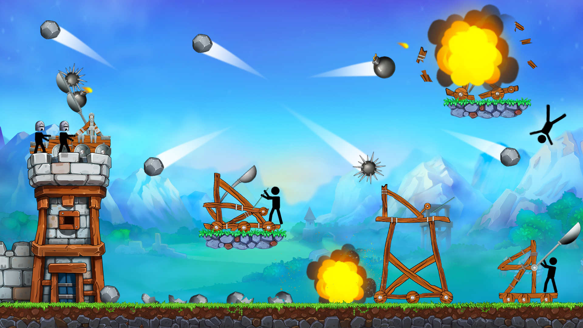 اسکرین شات 8 بازی The Catapult - Stick man Throw