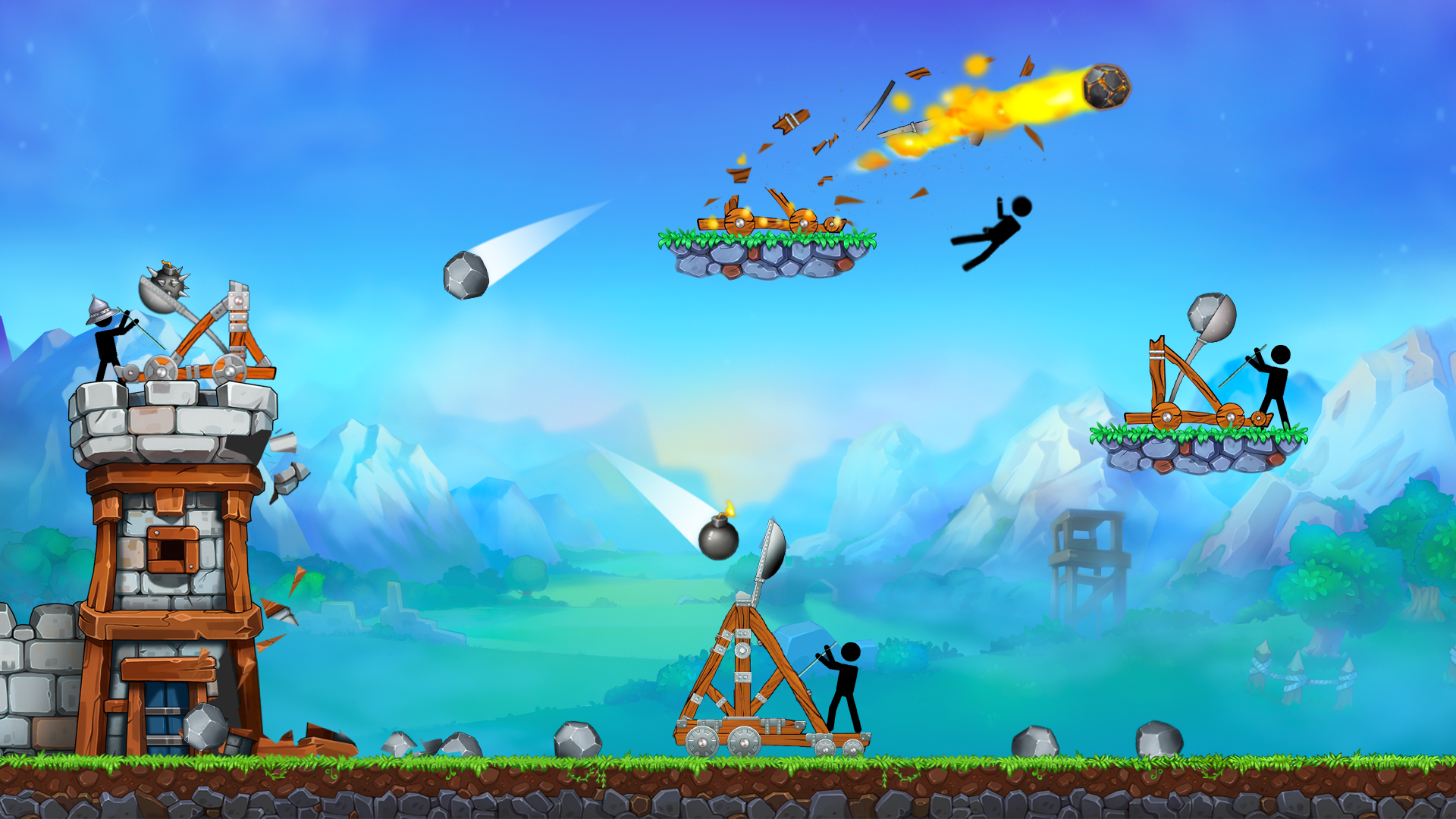 اسکرین شات 6 بازی The Catapult - Stick man Throw