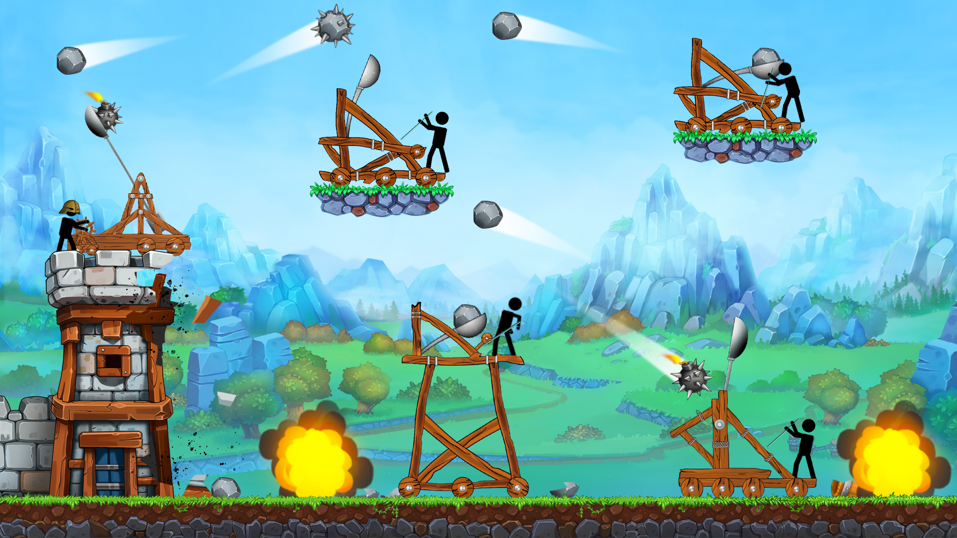 اسکرین شات 5 بازی The Catapult - Stick man Throw