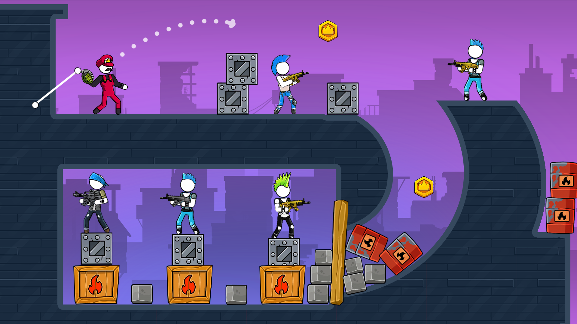 اسکرین شات 1 بازی The Gunner: Stick Gun Game