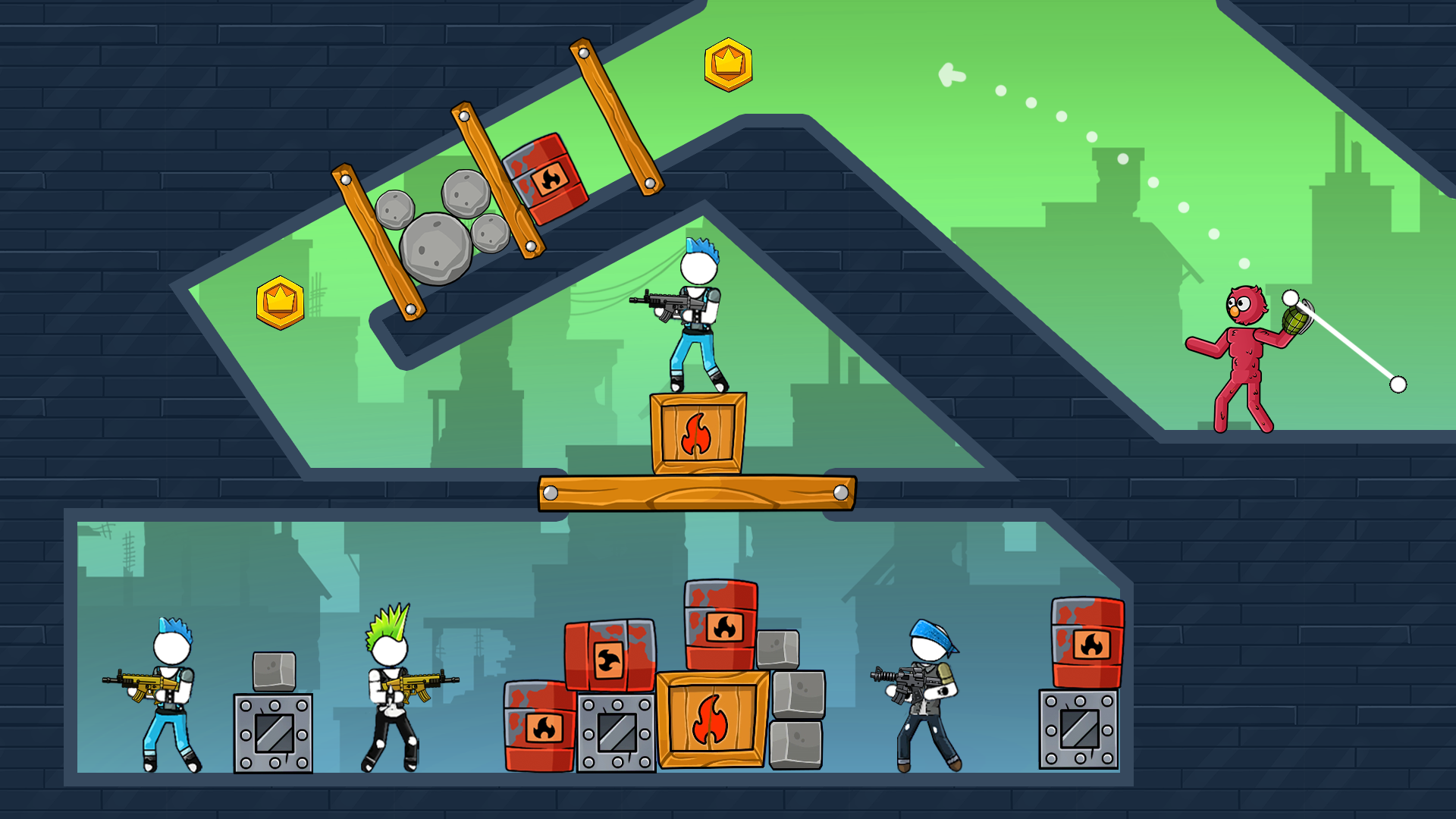 اسکرین شات 2 بازی The Gunner: Stick Gun Game