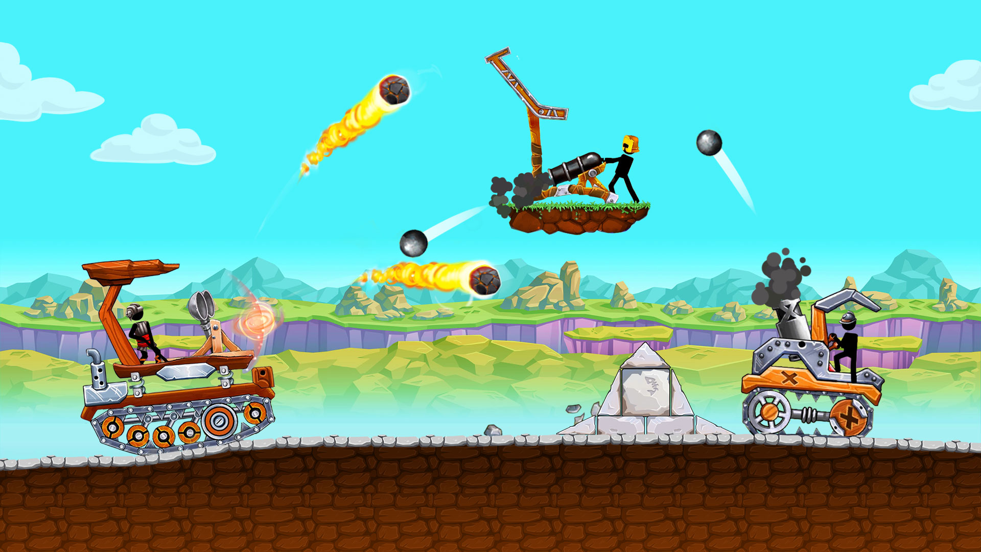 اسکرین شات 3 بازی The Tank: Stick pocket hill