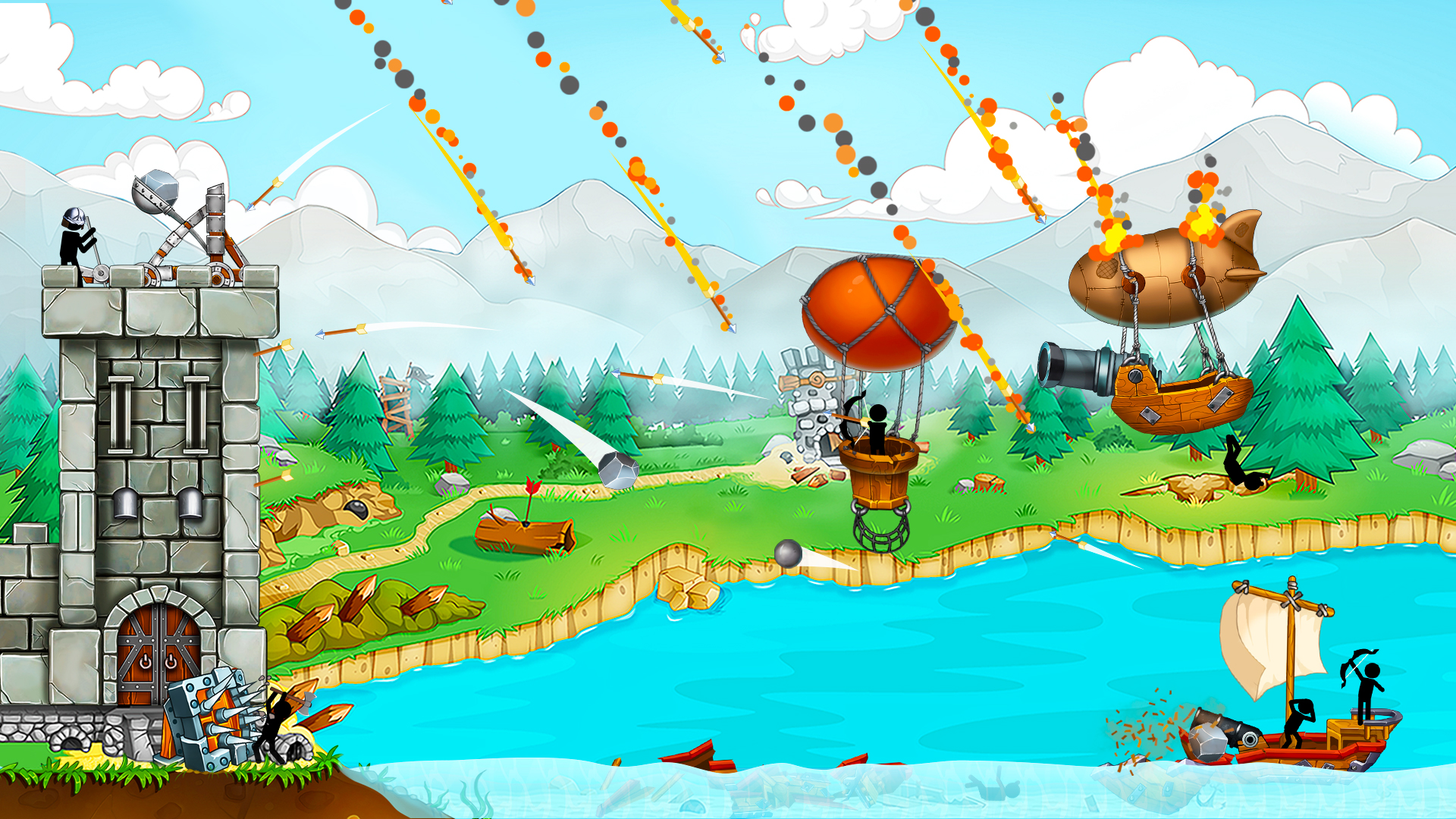اسکرین شات 4 بازی The Catapult: Stickman Pirates