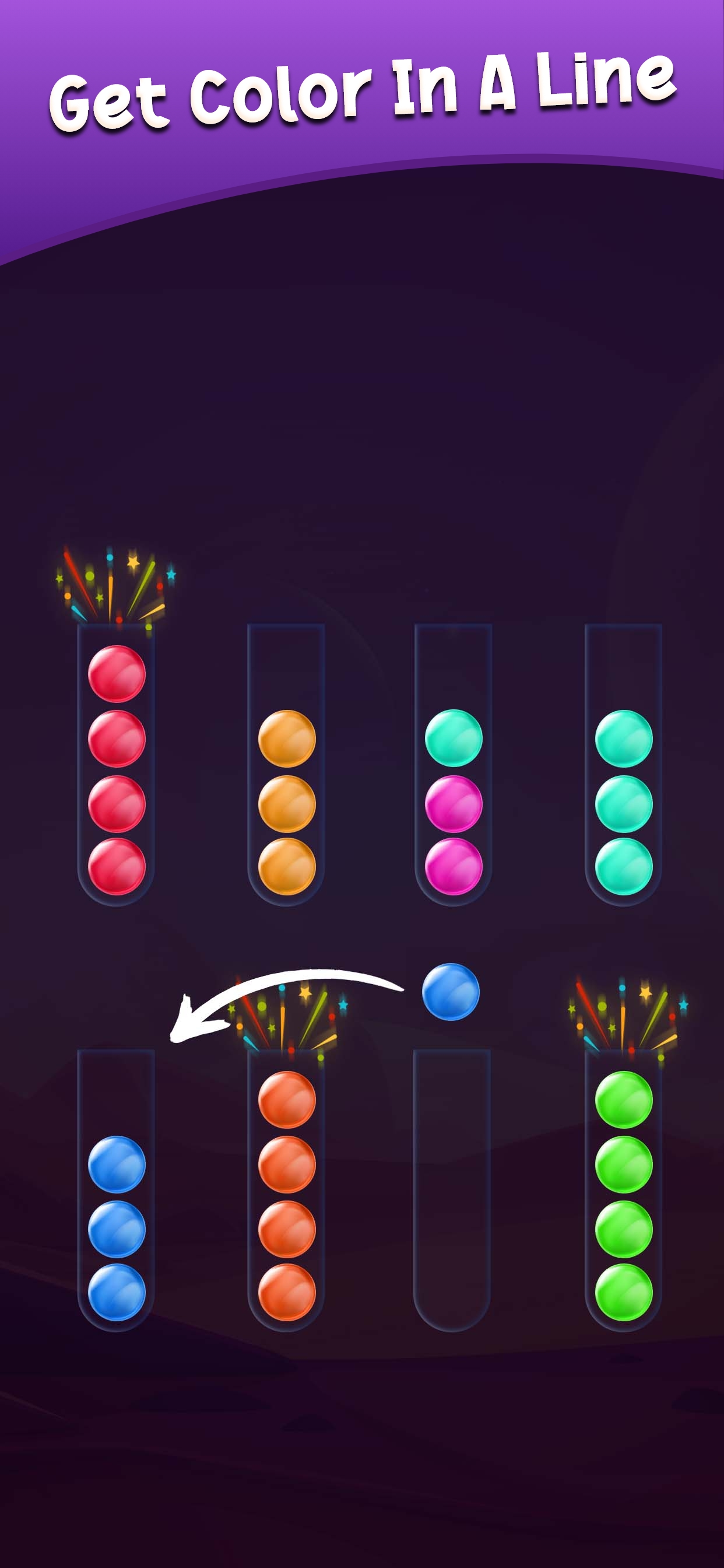 اسکرین شات 2 بازی Ball Sort: Color Sorting Games