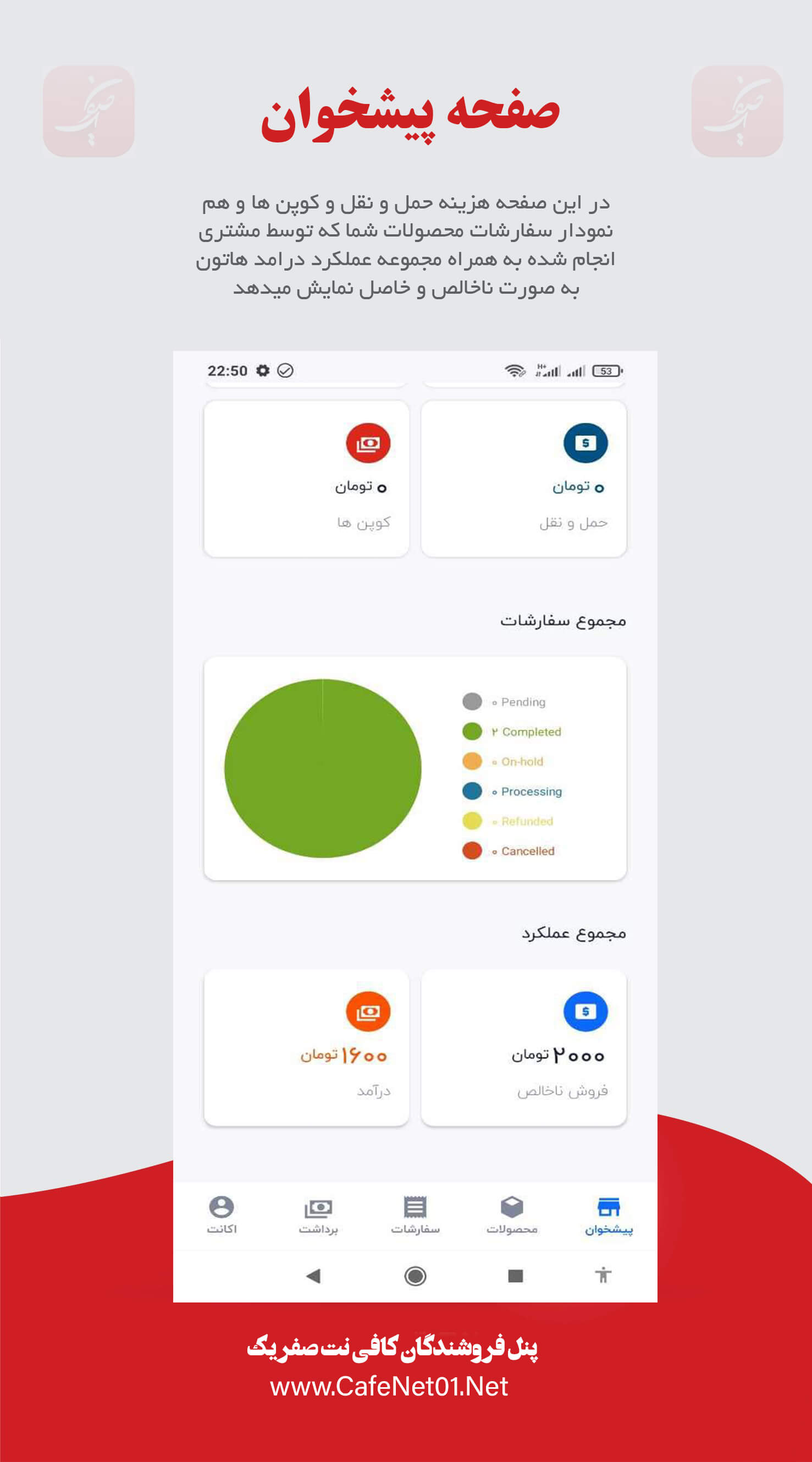 اسکرین شات 2 برنامه پنل فروشندگان کافی نت صفر یک
