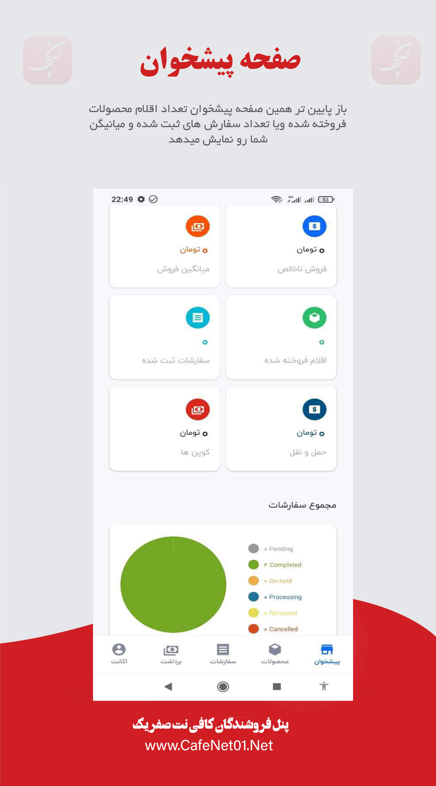 اسکرین شات 3 برنامه پنل فروشندگان کافی نت صفر یک