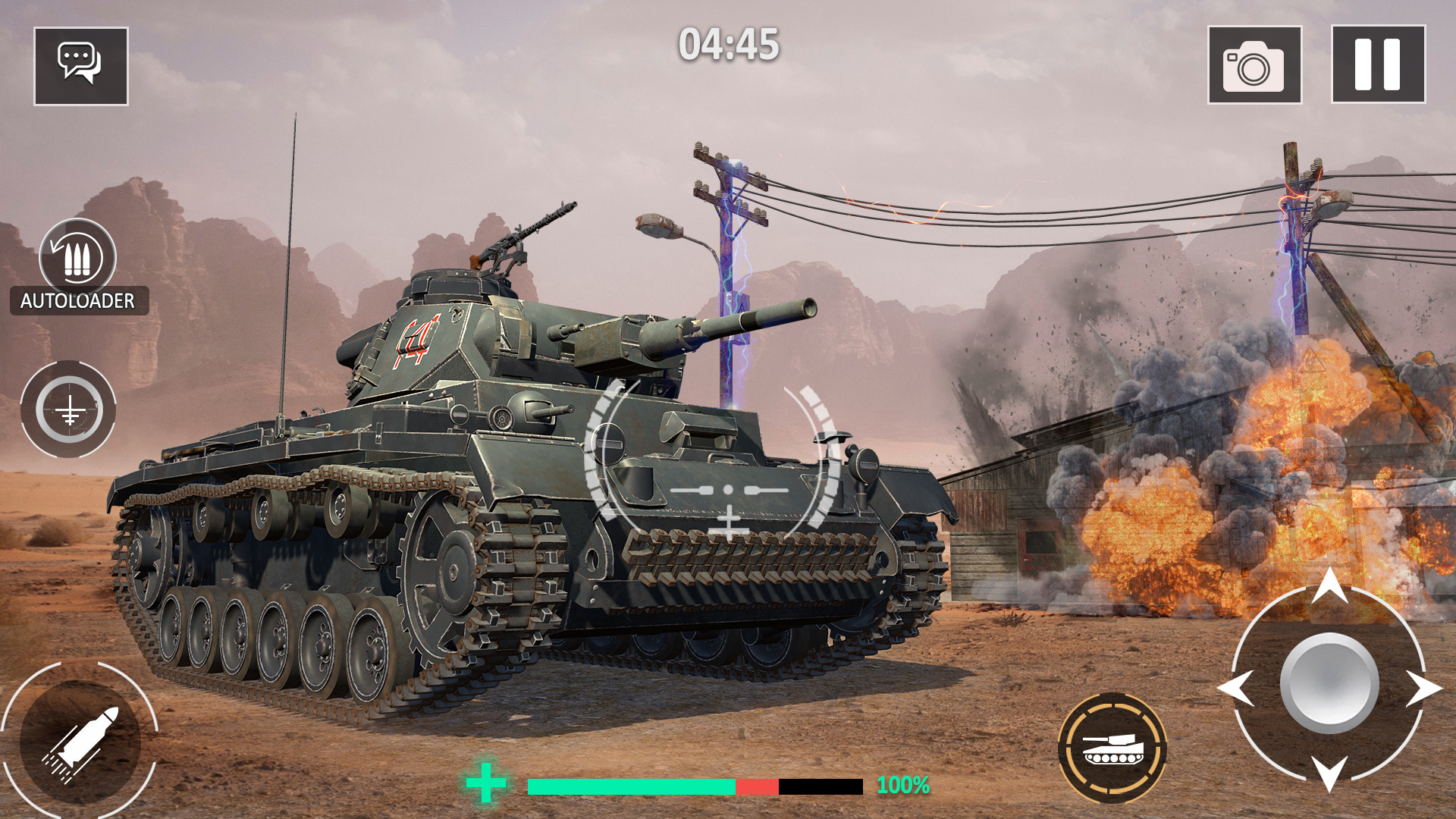 اسکرین شات 1 برنامه Battle of War Games: Tank Game