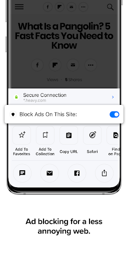 اسکرین شات 5 برنامه Cake Web Browser-Free VPN, Fast, Private, Adblock