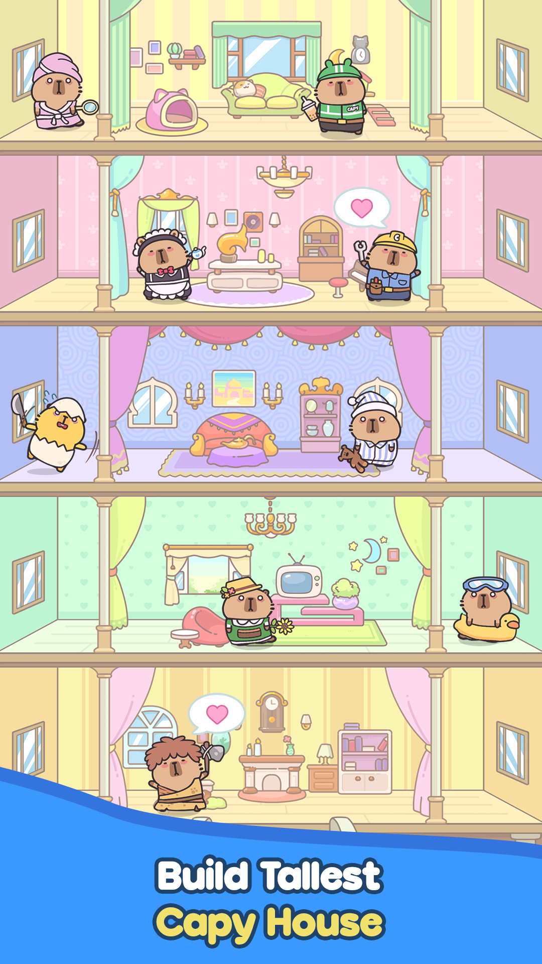 اسکرین شات 3 بازی Capybara Jump: Cake Tower