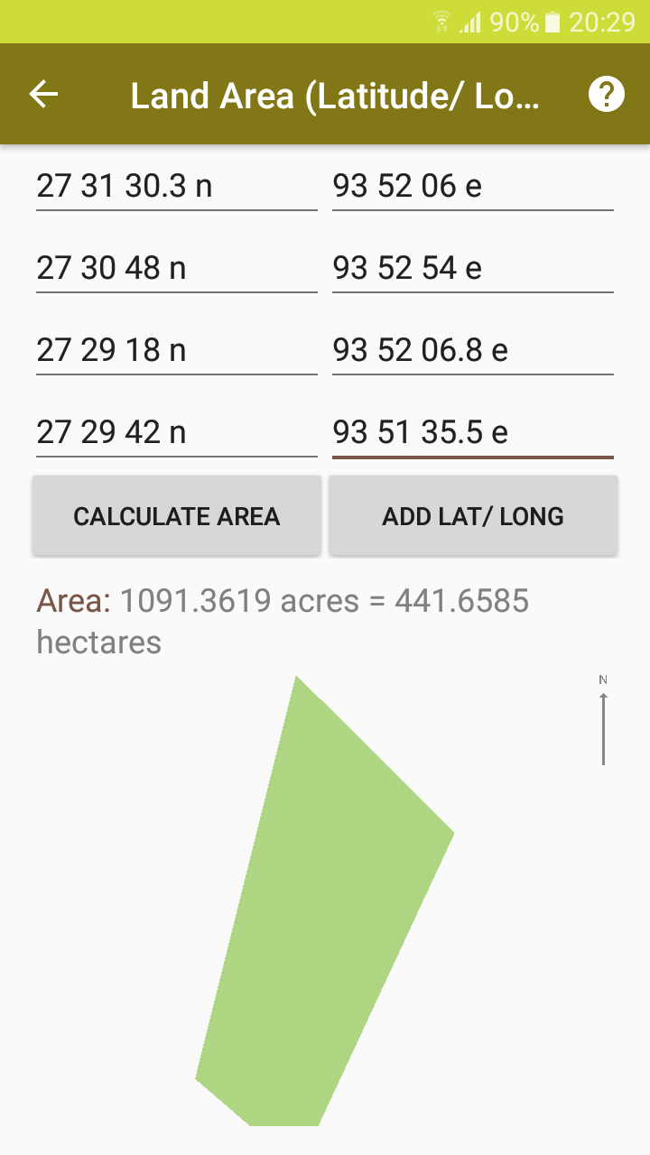اسکرین شات 6 برنامه Land Area Calculator Converter