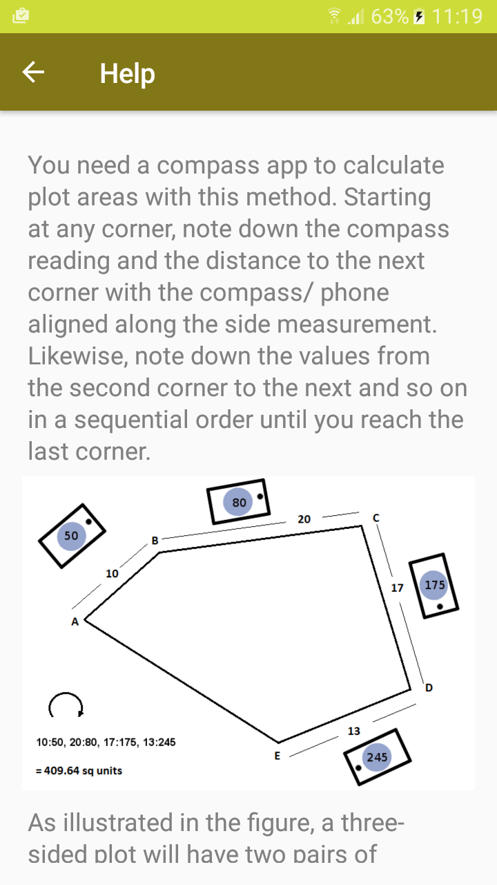 اسکرین شات 3 برنامه Land Area Calculator Converter
