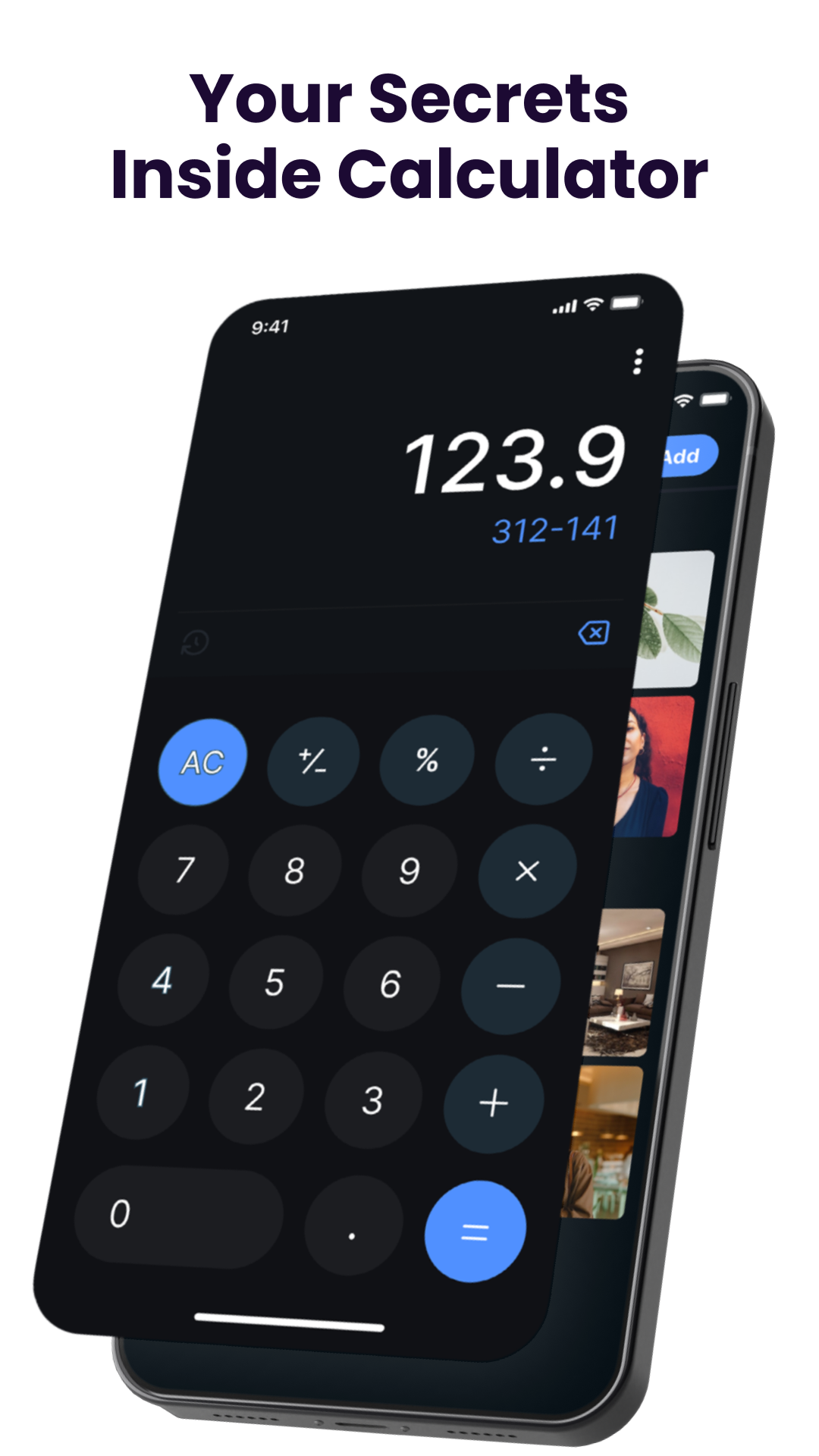 اسکرین شات 1 برنامه Calculator - Hide apps, Photo