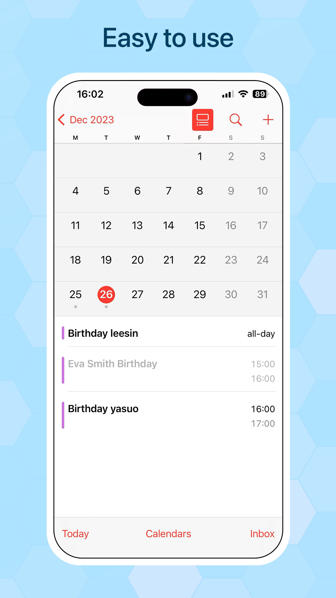اسکرین شات 3 برنامه Calendar: To do list, Schedule