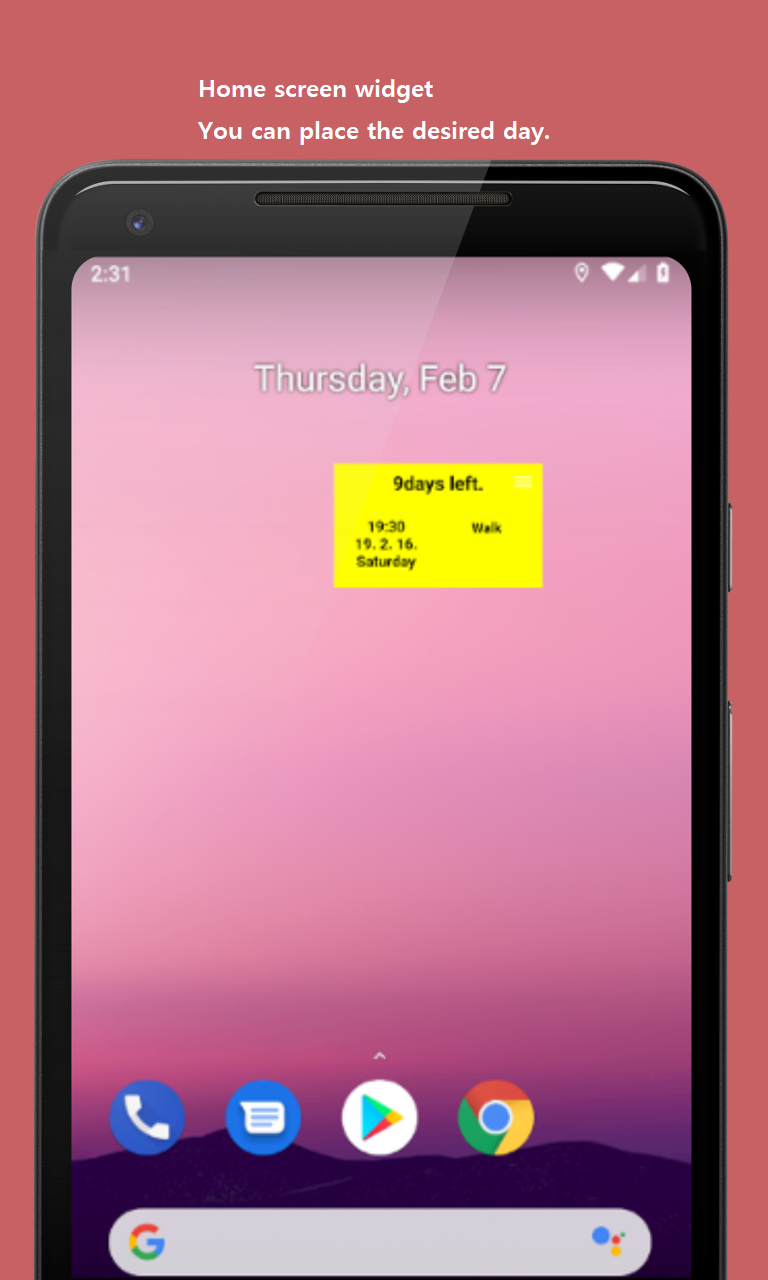 اسکرین شات 2 برنامه Calendar Alarm (D-DAY)