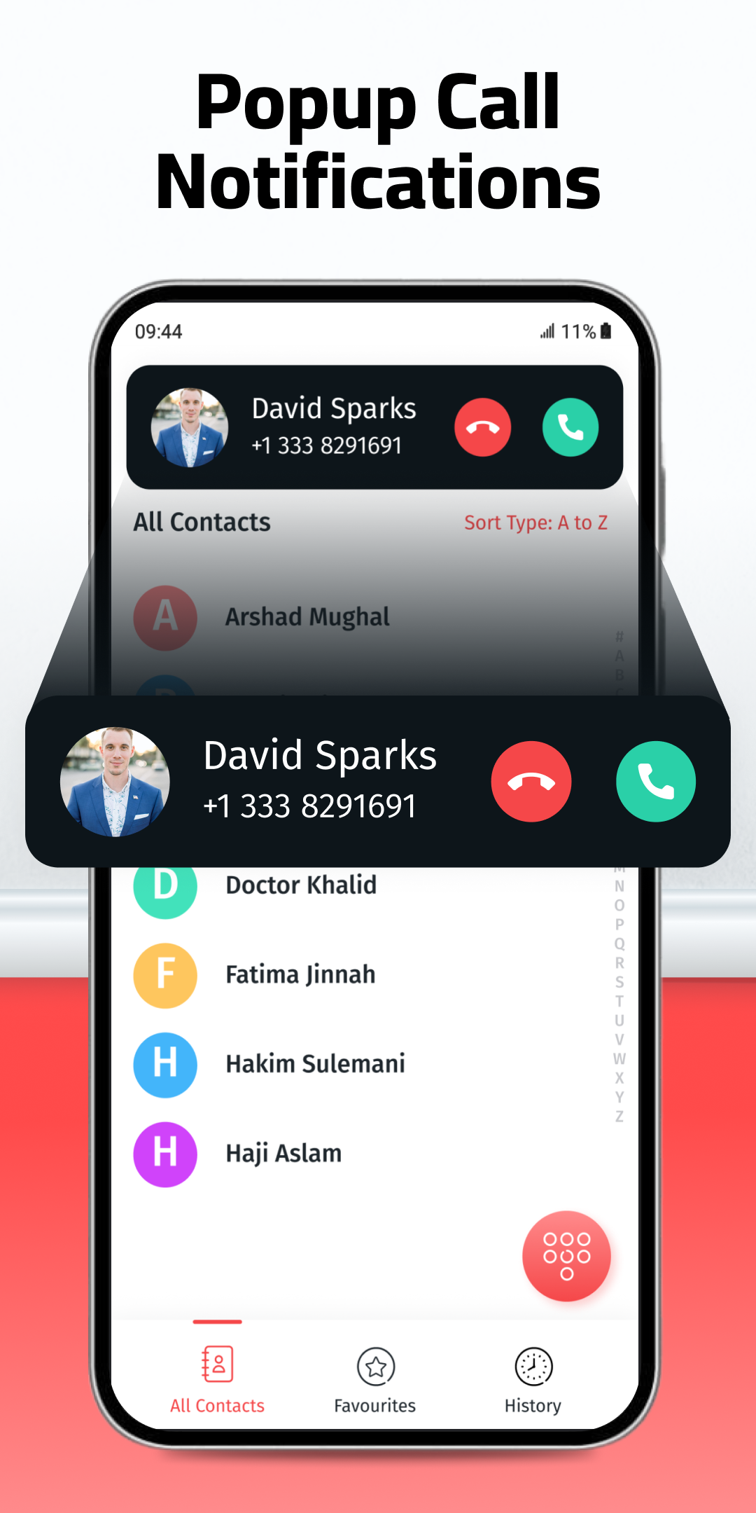 اسکرین شات 6 برنامه Phone Dialer - Call Recorder