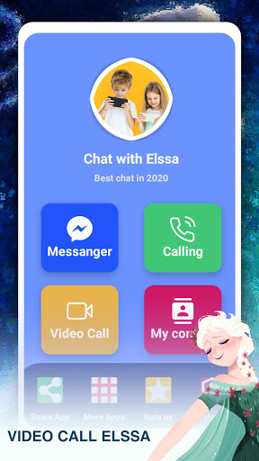 اسکرین شات 4 بازی Call Elssa Chat + video call (Simulation)