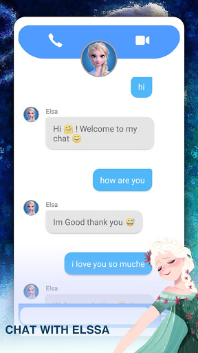 اسکرین شات 3 بازی Call Elssa Chat + video call (Simulation)