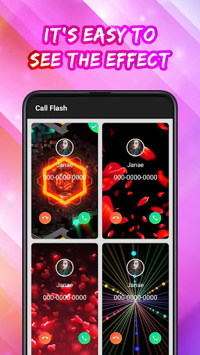 اسکرین شات 2 برنامه Color Call Flash- Call Screen, Color Phone Flash