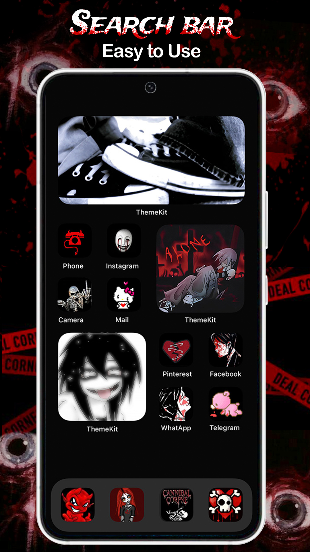 اسکرین شات 7 برنامه Dark Wednesday Theme Launcher