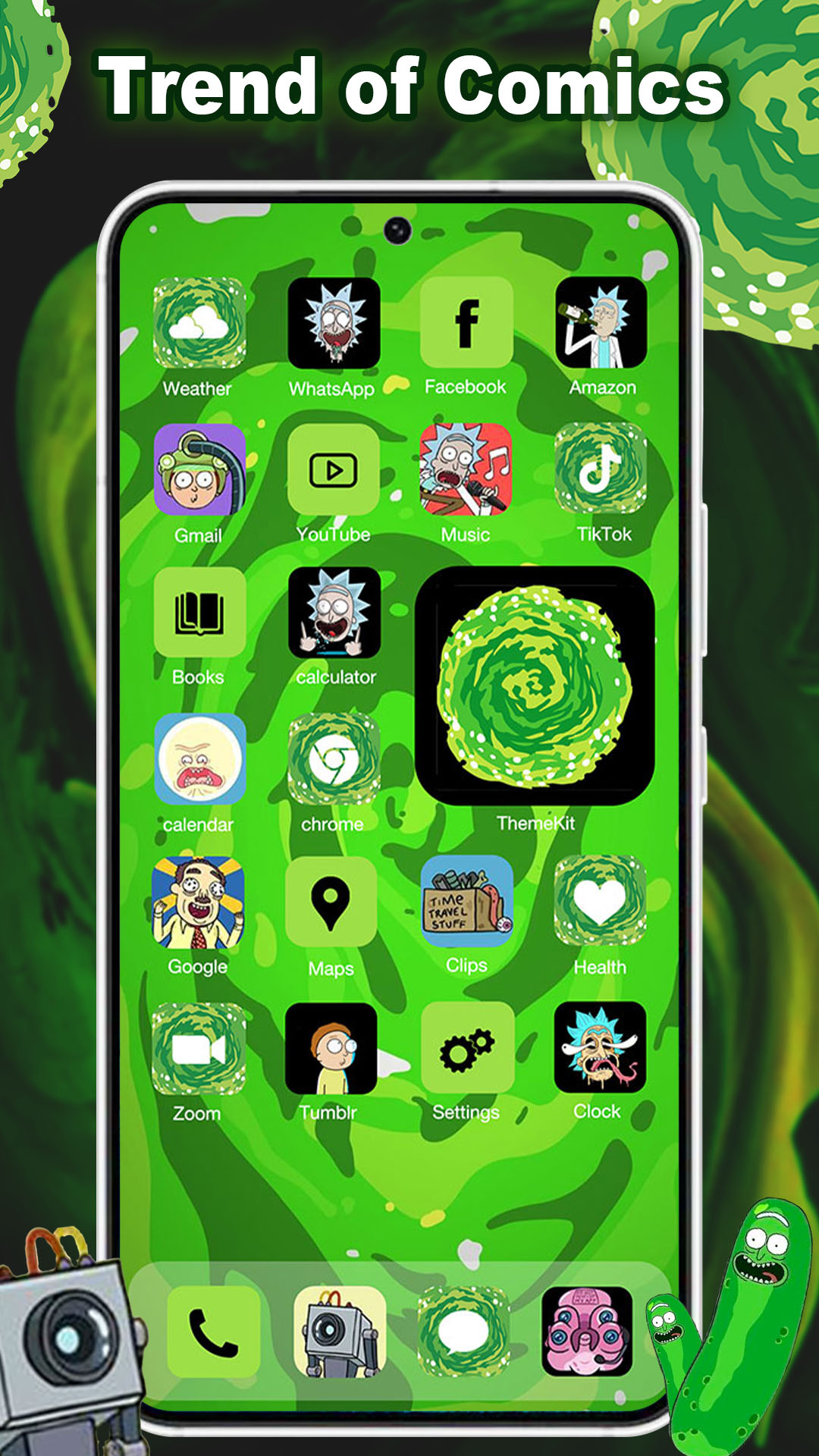 اسکرین شات 8 برنامه Dark Wednesday Theme Launcher