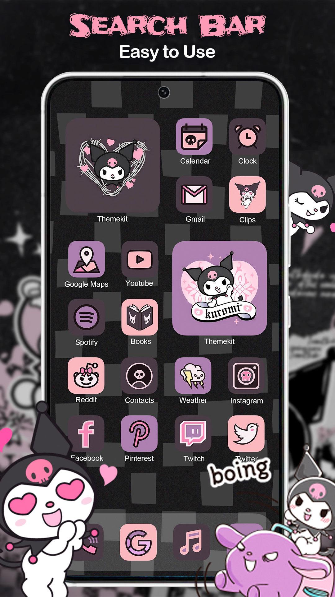 اسکرین شات 4 برنامه Dark Wednesday Theme Launcher