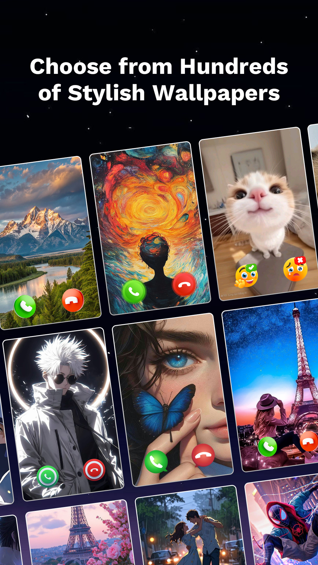 اسکرین شات 2 برنامه Call Screen Wallpaper