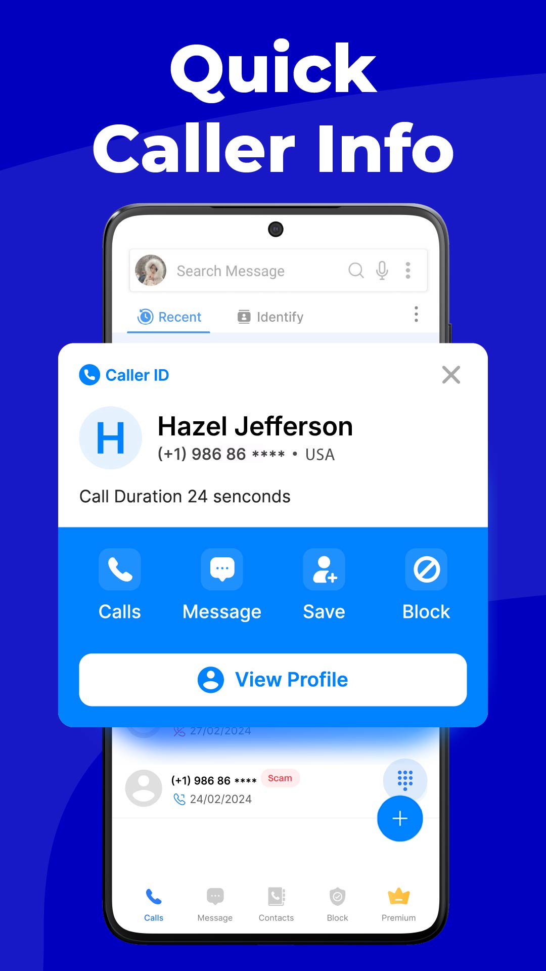 اسکرین شات 5 برنامه Caller ID - Block Spam Call