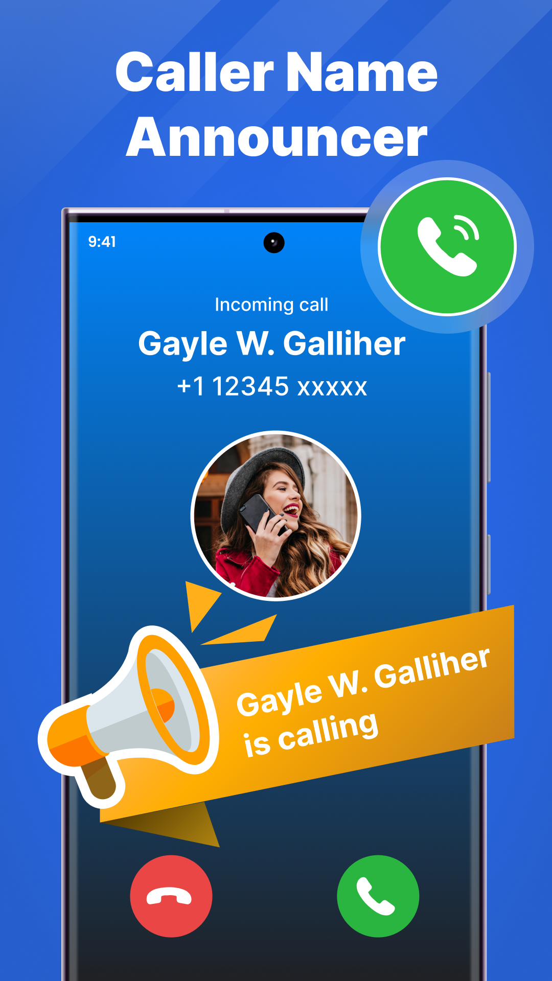 اسکرین شات 1 برنامه Callix : Caller Name Announcer
