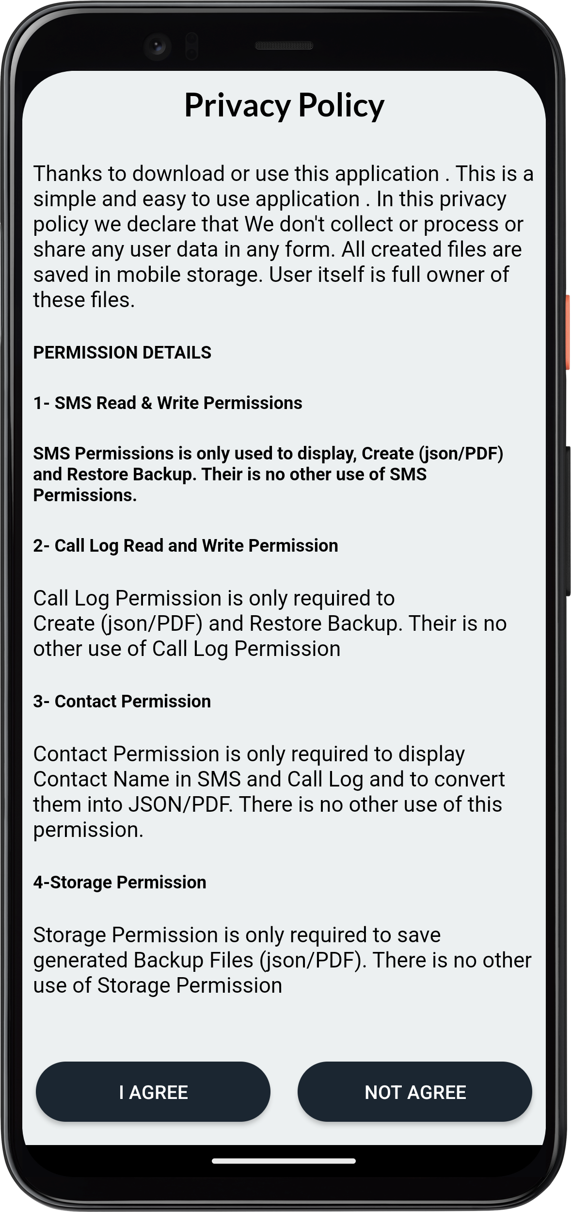 اسکرین شات 1 برنامه Call Log and sms manager
