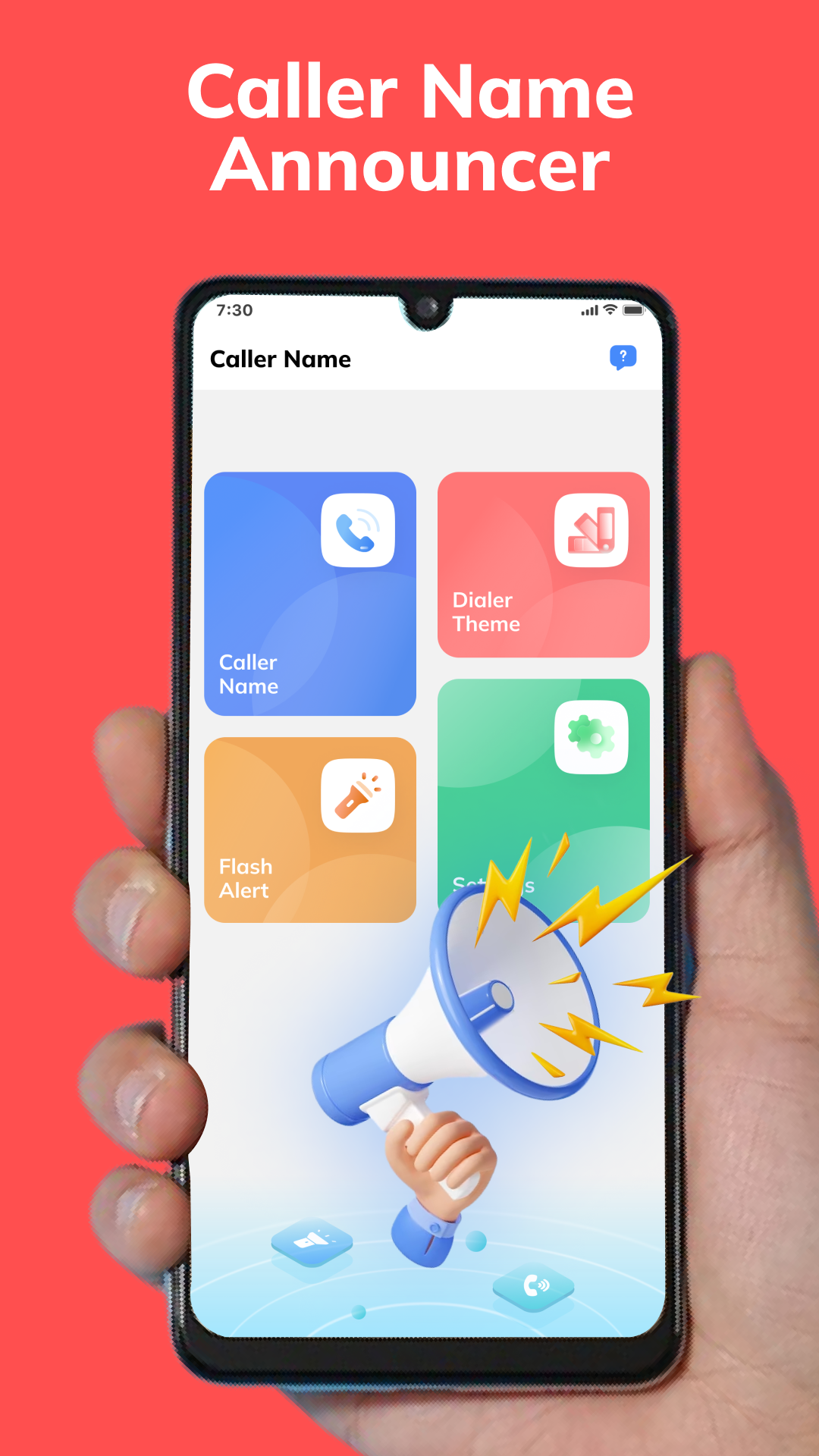 اسکرین شات 2 برنامه Caller Name Announcer App